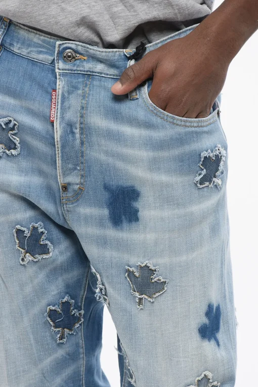 Sale Jeans Roadie Fit LEAF con Applicazioni All-Over 22cm Uomo Jeans