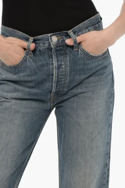 Jeans 70s STOVE PIPE a Gamba Dritta a Vita Alta 18cm></noscript>Re/Done Sale