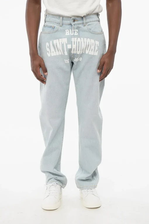 Jeans SAINT HONORE a Gamba Dritta con Stampa sul Fronte 22cm>1989 Studio Fashion