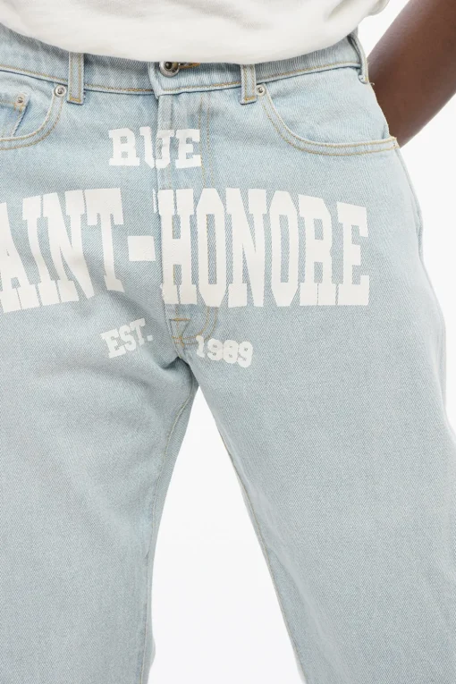 Jeans SAINT HONORE a Gamba Dritta con Stampa sul Fronte 22cm>1989 Studio Fashion