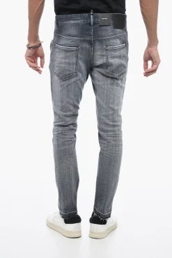 New Jeans Skater con Orlo a Taglio Vivo Uomo Jeans