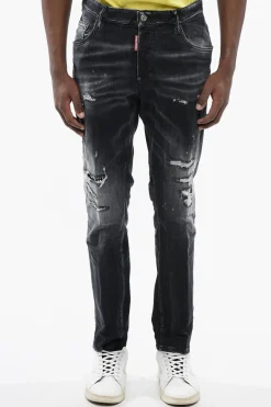 Discount Jeans SKATER Distressed con Effetto Stone Wash Uomo Jeans