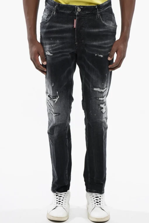 Discount Jeans SKATER Distressed con Effetto Stone Wash Uomo Jeans