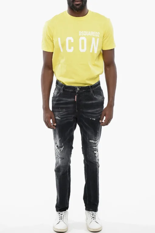 Discount Jeans SKATER Distressed con Effetto Stone Wash Uomo Jeans