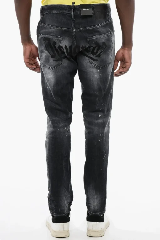 Discount Jeans SKATER Distressed con Effetto Stone Wash Uomo Jeans