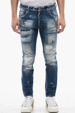Outlet Jeans Skater Fit Effetto Distressed 16 cm Uomo Jeans