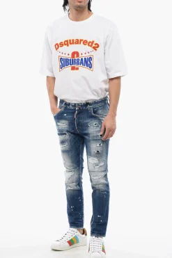 Outlet Jeans Skater Fit Effetto Distressed 16 cm Uomo Jeans