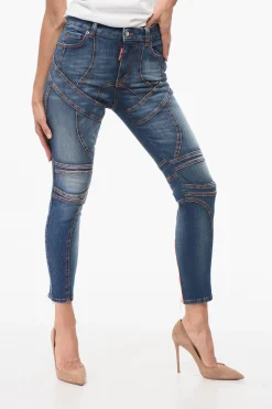 Jeans Skinny con Zip alle Caviglie>Dsquared2 Fashion