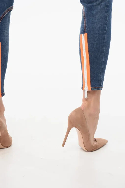 Jeans Skinny con Zip alle Caviglie>Dsquared2 Fashion