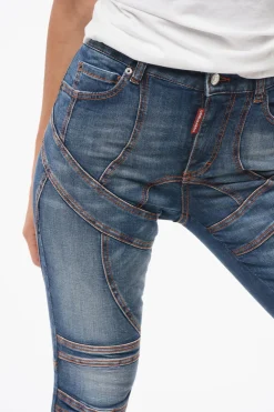 Jeans Skinny con Zip alle Caviglie></noscript>Dsquared2 Fashion