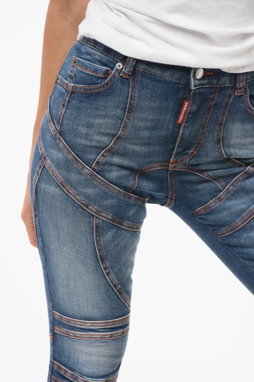 Jeans Skinny con Zip alle Caviglie>Dsquared2 Fashion