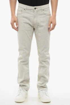 Jeans Skinny Fit con Tasca Posteriore Logata 18cm>Etro New