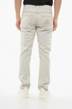 Jeans Skinny Fit con Tasca Posteriore Logata 18cm>Etro New