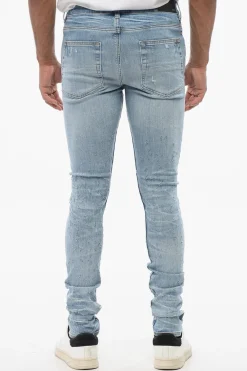 Jeans Skinny Fit CRYSTAL SHOTGUN in Denim Lavaggio Chiaro 14cm>Amiri Online