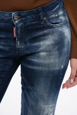 Best Jeans Skinny Fit Effetto Vintage con Zip Alla Caviglia Donna Jeans