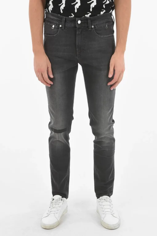 Fashion Jeans Skinny Fit Sfumato 16cm Uomo Jeans