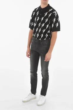 Fashion Jeans Skinny Fit Sfumato 16cm Uomo Jeans