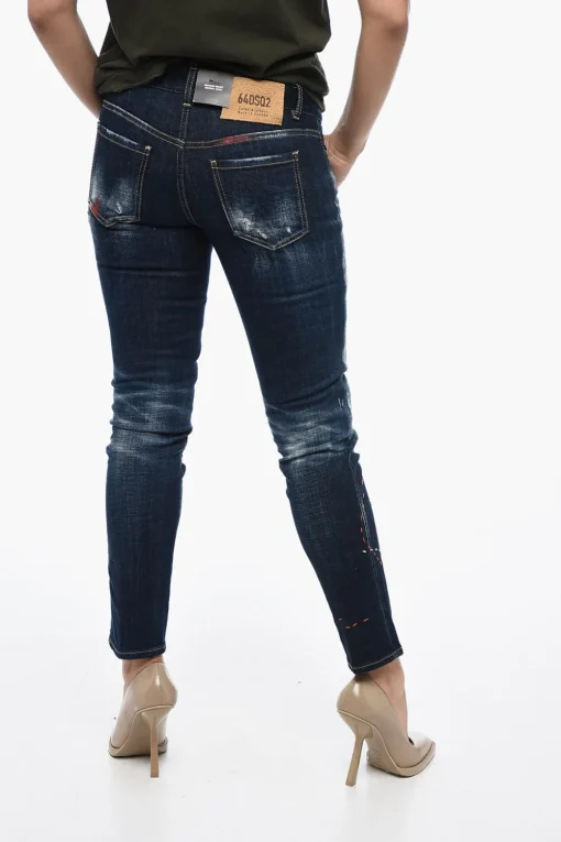 Best Jeans Skinny Monster Maze con Ricami 14,5cm Donna Jeans