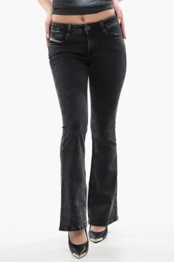 Sale Jeans Slim Fit 1969 D-EBBEY Effetto Boot Cut a Vita Bassa 23cm L30 Donna Jeans