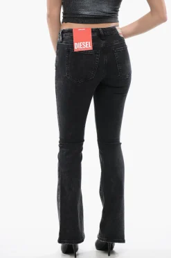 Sale Jeans Slim Fit 1969 D-EBBEY Effetto Boot Cut a Vita Bassa 23cm L30 Donna Jeans