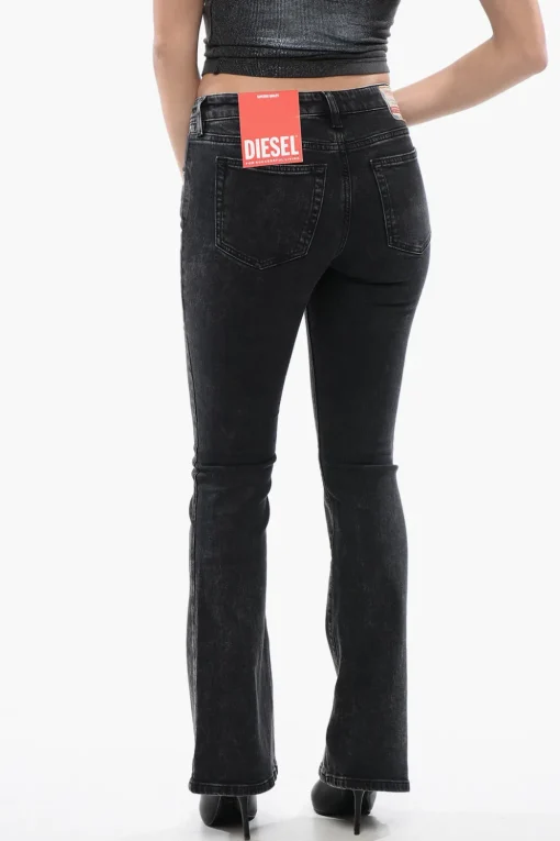 Sale Jeans Slim Fit 1969 D-EBBEY Effetto Boot Cut a Vita Bassa 23cm L30 Donna Jeans