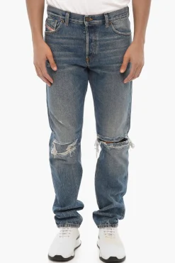 Jeans Slim Fit 1995 D-SARK Distressed a Vita Media 18cm>Diesel Clearance