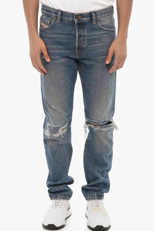Jeans Slim Fit 1995 D-SARK Distressed a Vita Media 18cm>Diesel Clearance