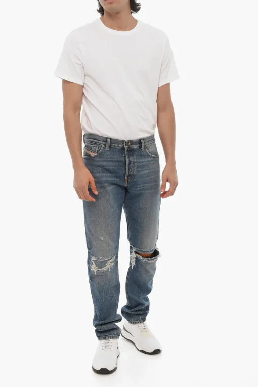 Jeans Slim Fit 1995 D-SARK Distressed a Vita Media 18cm>Diesel Clearance
