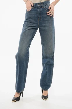 Jeans Slim Fit ALBI con Passanti 19cm>Khaite New