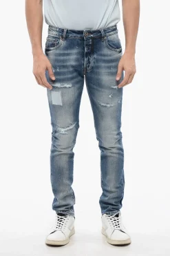 Discount Jeans Slim Fit AP Effetto Distressed 16 cm Uomo Jeans