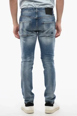 Discount Jeans Slim Fit AP Effetto Distressed 16 cm Uomo Jeans