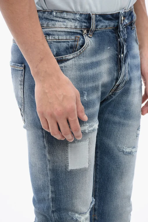 Discount Jeans Slim Fit AP Effetto Distressed 16 cm Uomo Jeans