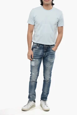 Discount Jeans Slim Fit AP Effetto Distressed 16 cm Uomo Jeans