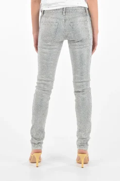 Jeans slim fit con cristalli all-over>Philipp Plein Hot