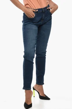 Sale Jeans Slim Fit con Cuciture a Vista 14,5cm Donna Jeans