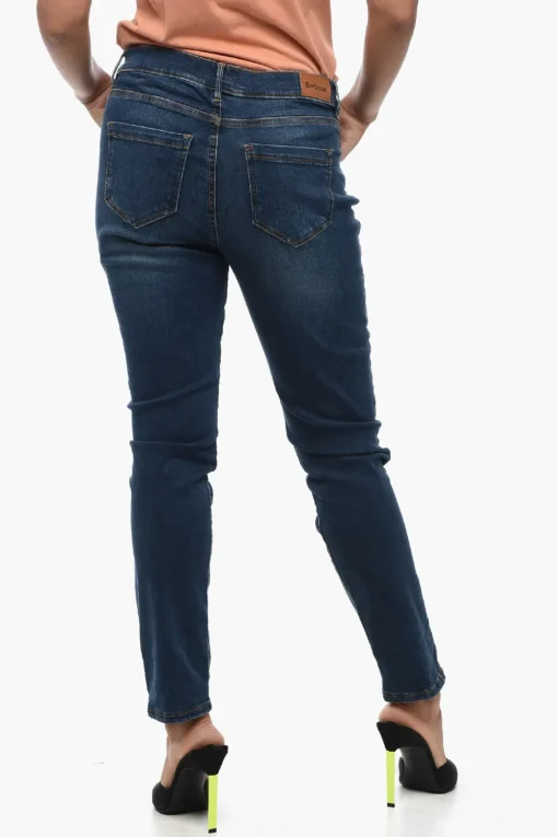 Sale Jeans Slim Fit con Cuciture a Vista 14,5cm Donna Jeans