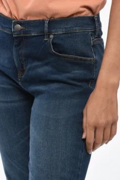 Sale Jeans Slim Fit con Cuciture a Vista 14,5cm Donna Jeans