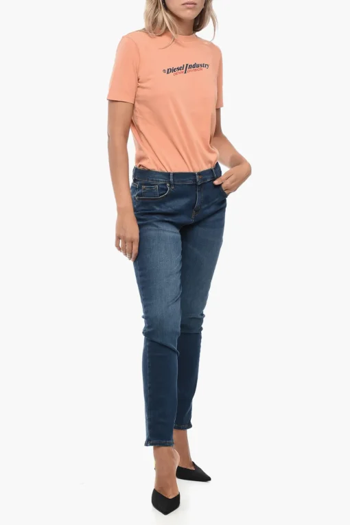 Sale Jeans Slim Fit con Cuciture a Vista 14,5cm Donna Jeans