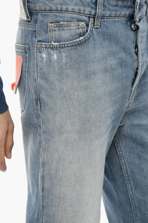 Sale Jeans Slim Fit DRAKE Effetto Vintage 18cm Uomo Jeans