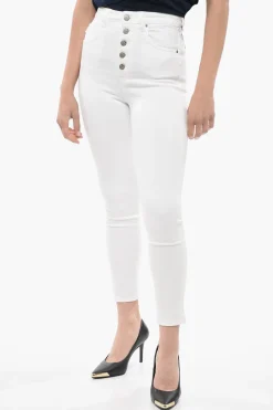 Best Jeans Slim Fit FELIZ a Vita Alta con Bottoni Logati 12,5cm Donna Jeans