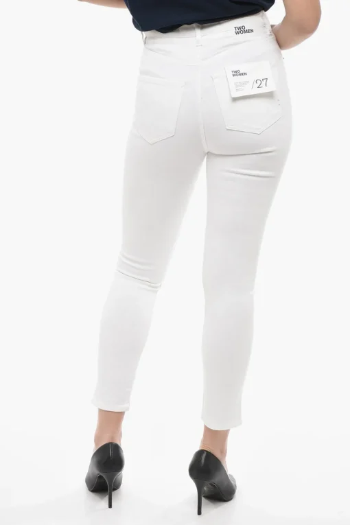 Best Jeans Slim Fit FELIZ a Vita Alta con Bottoni Logati 12,5cm Donna Jeans