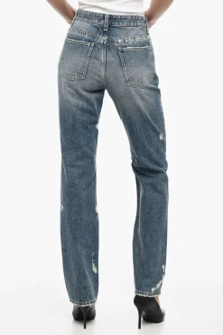 Jeans Slim Fit in Cotone Distressed con Dettagli Gioiello 18cm>Givenchy Best