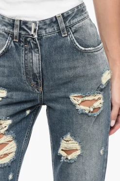 Jeans Slim Fit in Cotone Distressed con Dettagli Gioiello 18cm></noscript>Givenchy Best
