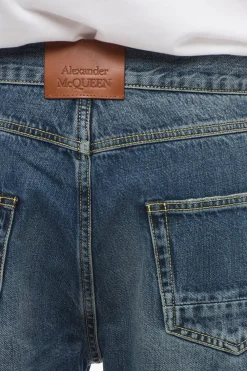 Jeans Slim Fit in Cotone Lavaggio Medio 23cm></noscript>Alexander McQueen Hot