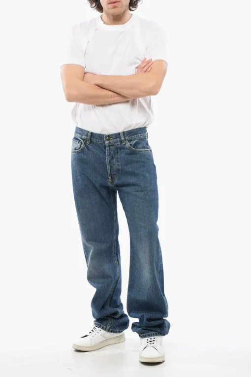 Jeans Slim Fit in Cotone Lavaggio Medio 23cm>Alexander McQueen Hot