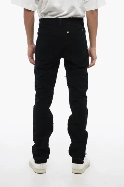 Jeans Slim Fit in Cotone con Design Distressed 17cm>Givenchy Outlet