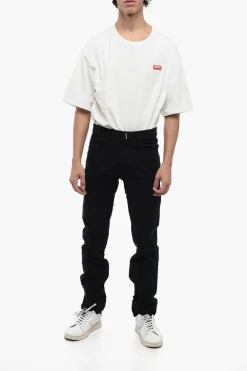 Jeans Slim Fit in Cotone con Design Distressed 17cm></noscript>Givenchy Outlet