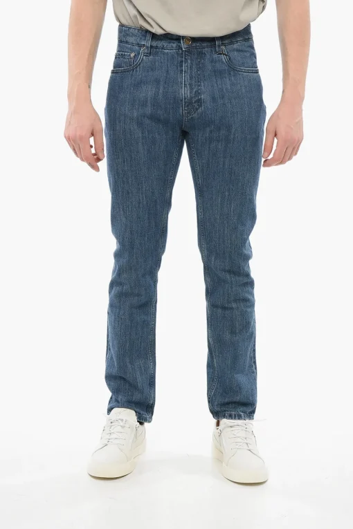 Jeans Slim Fit in Denim Lavaggio Scuro 18cm>Etro Sale