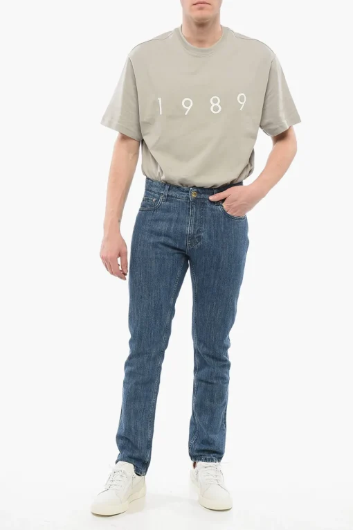 Jeans Slim Fit in Denim Lavaggio Scuro 18cm>Etro Sale