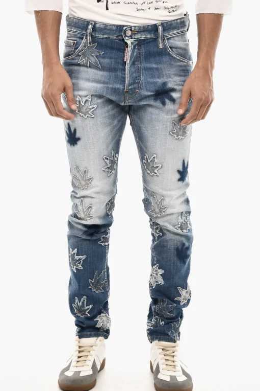 Jeans Slim Fit MARIJA Con Dettagli Toppe 16 cm>Dsquared2 Clearance